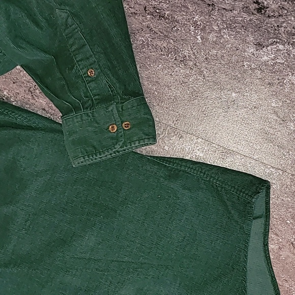 Vintage. Made in USA. Lands' End. 💯 Cotton mini-corduroy button-up Men's L - Picture 4 of 14